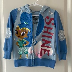 Shimmer and Shine blue zip up hoodie sweatshirt
